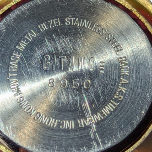 Gitano Gold and Brown Leather Watch…990 - Picture 6 of 7